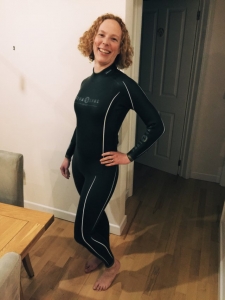 Aqualung Sport Apnea Freediving Suit, front worn by Zoe Strandquist 2