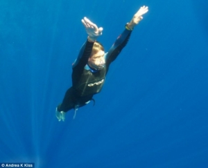 David Kent freediving ascending from depth constant weight no fins by Andrea K Kiss