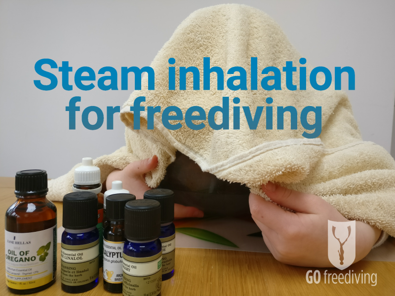 Steam inhalation for freediving