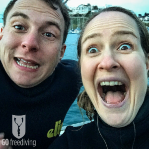 Go Freediving on The Wild Weekenders Channel 4 Arthur Williams and Emma Farrell selfie