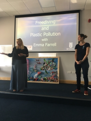 plastic pollution and freediving