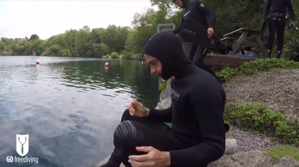 freediving in a quarry - go freediving - vobster3