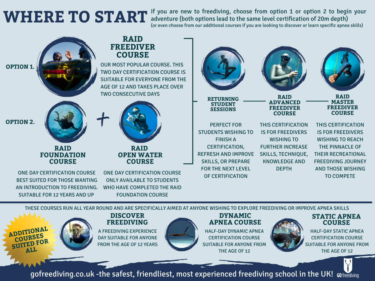 Summer Freediving Courses from Go Freediving