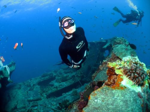 David Mellor freediving on the Thistlegorm, Red Sea, Egypt David Mellor freediving on the Thistlegorm, Red Sea, Egypt